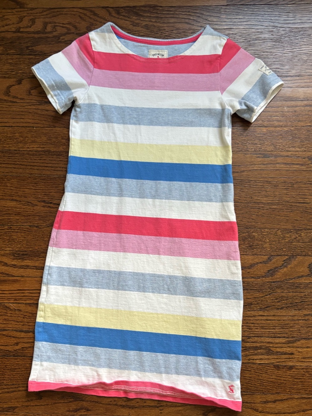 Joules Striped Short Sleeve Multicolored Tshirt Dress